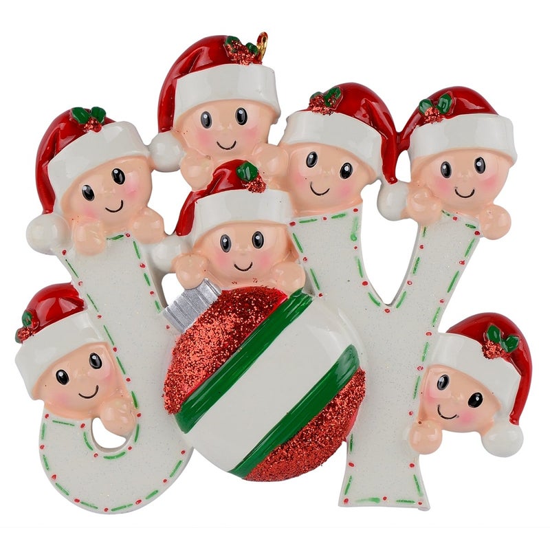 WorldWide Joy Family of 7 Personalized Ornaments