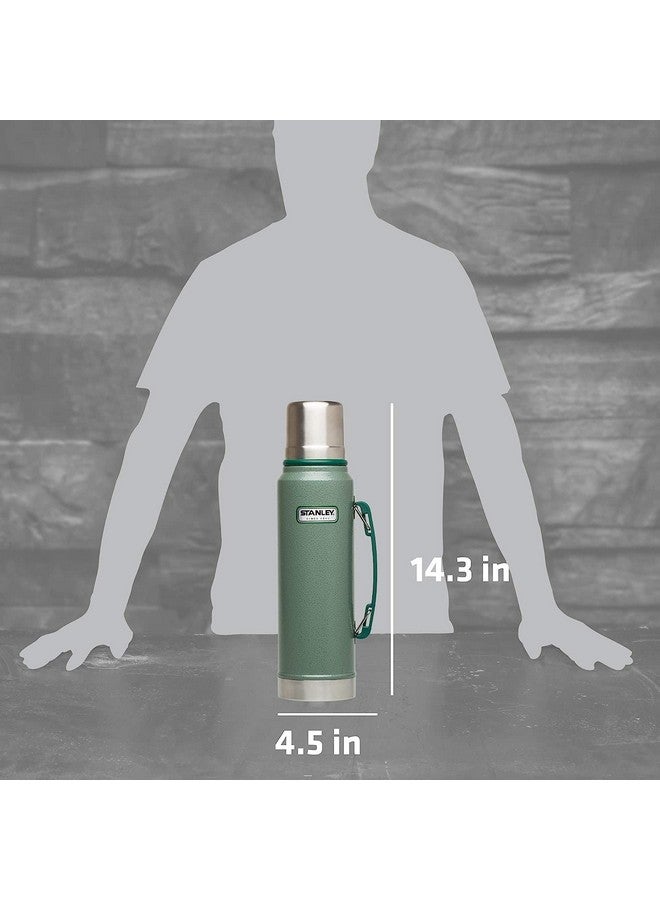Stanley زجاجة كلاسيكية معزولة بالفراغ بفم واسع - خالية من BPA من الفولاذ المقاوم للصدأ 18/8 لترمس للمشروبات الباردة والساخنة - تحافظ على السوائل ساخنة أو باردة لمدة تصل إلى 24 ساعة - Image 3