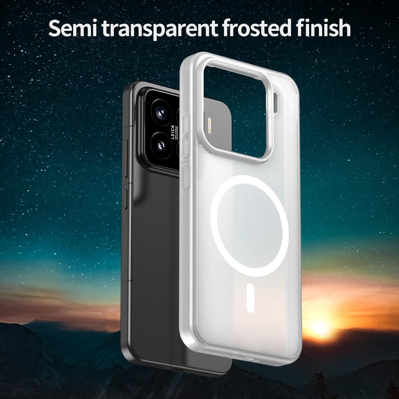 إيروريكس جراب هاتف Xiaomi 15 Fanying Series PC Hybrid TPU شفاف غير لامع MagSafe (أبيض غير لامع) - Image 4