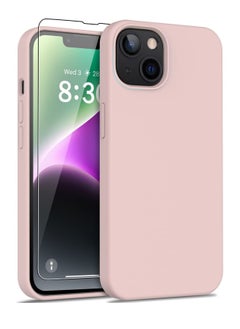 Houmt iPhone 14 Case with 2 Pack Screen Protectors Soft Flexible Silicone Gel Rubber Bumper Cover Slim Fit Shockproof Protective Phone Case Cover for iPhone 14 6.1"  - Image 1