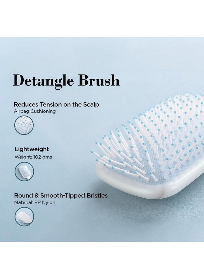 Homestic Hair Brush | Flexible Bristles Brush | Hair Brush With Paddle | Straightens & Detangles Hair Brush | Suitable For All Hair Types | Hair Brush Styling Hair | Set Of 2 | Beige & Black - Image 5