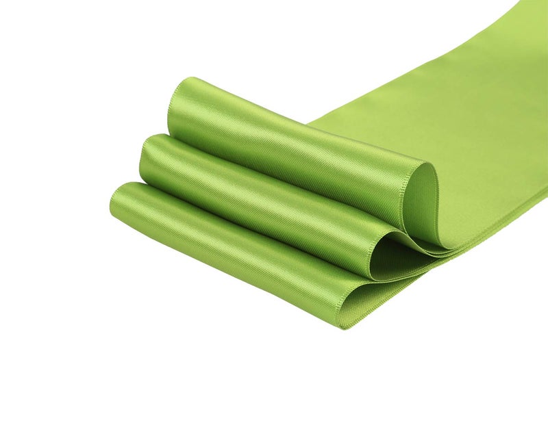 ITIsparkle 4" Inch Wide Solid Color Double Faced Satin Ribbon 25 Yards-Roll Great for Chair Sash, Kiwi Green - Image 2