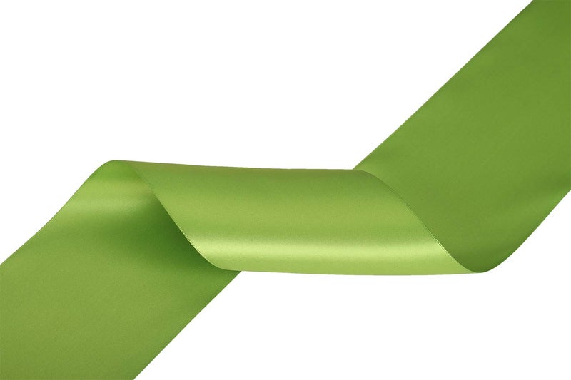 ITIsparkle 4" Inch Wide Solid Color Double Faced Satin Ribbon 25 Yards-Roll Great for Chair Sash, Kiwi Green - Image 3