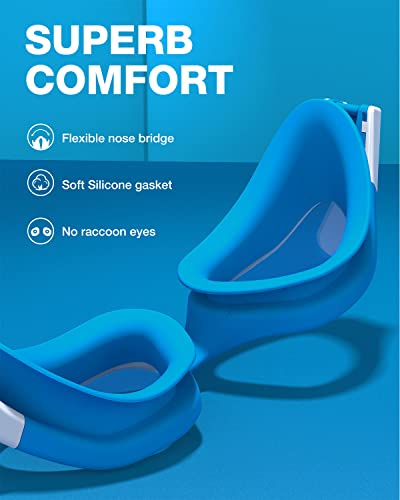 ZIONOR Swim Goggles, G1 Polarized Swimming Goggles UV Protection Anti-fog Adjustable Strap for Adult Men Women (Polarized Light Smoke Lens) - Image 4