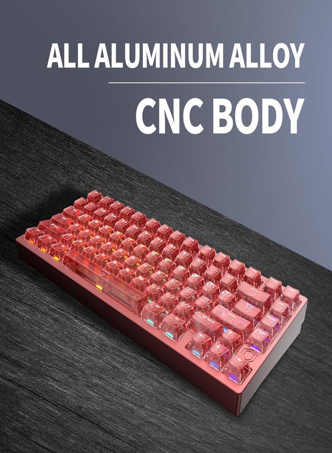 IROK MG75PRO 81 Keys Wired Magnetic Switch Mechanical Keyboard, Hall Effect, 8KHZ/ARGB/CNC Aluminum, Gasket Structure Gaming Keyboard(Red) - Image 4