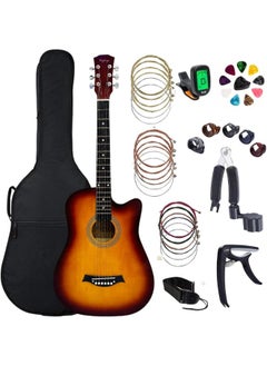 Megarya Megarya 38" Sunburst Acoustic Guitar Starter Kit (Combo Offer)  - Image 1
