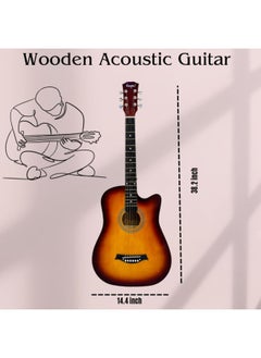 Megarya Megarya 38" Sunburst Acoustic Guitar Starter Kit (Combo Offer)  - Image 2