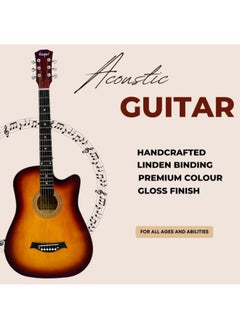 Megarya Megarya 38" Sunburst Acoustic Guitar Starter Kit (Combo Offer)  - Image 4