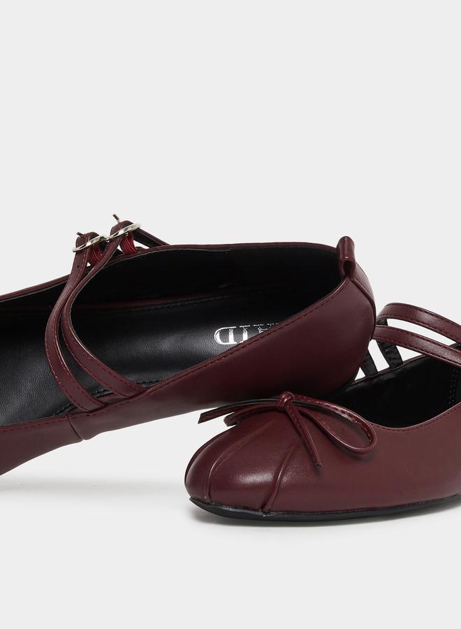 ريد حذاء باليه ماري جين مزين بفيونكة - Image 3