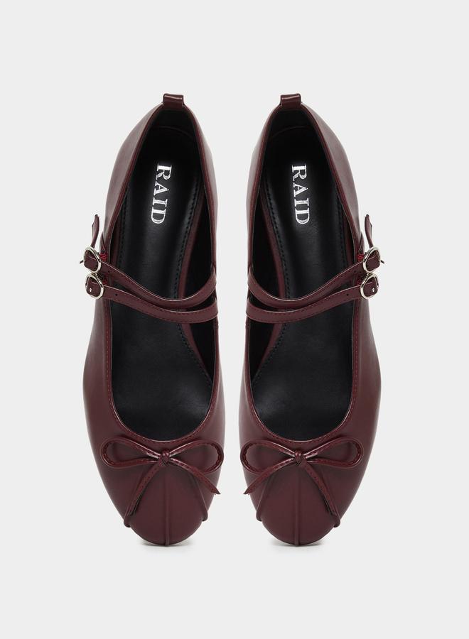 ريد حذاء باليه ماري جين مزين بفيونكة - Image 5