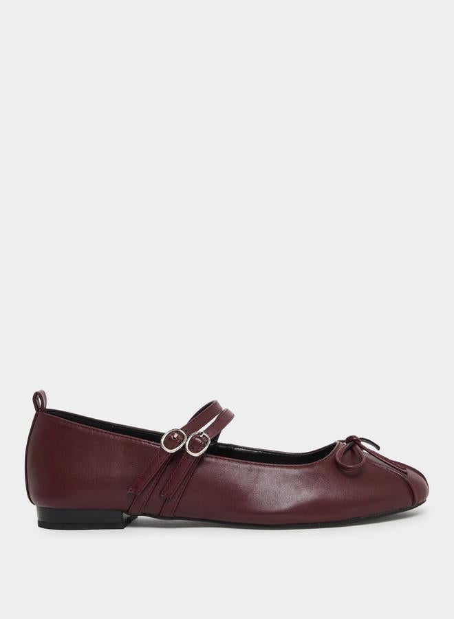 ريد حذاء باليه ماري جين مزين بفيونكة - Image 1