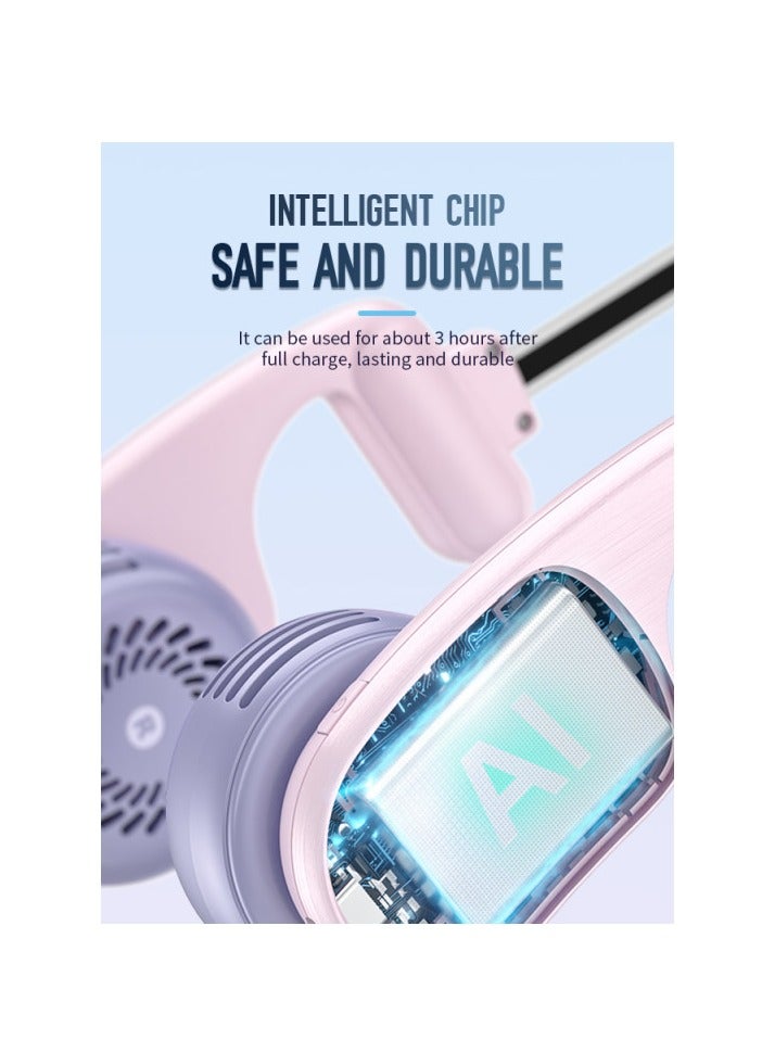 Loquat 360° Surround Airflow Neck Fan Rechargeable, Portable Bladeless Neck Fan, Low Noise, Lightweight Durable, Suitable For Sports, Camping, Travel, Walking - Image 5