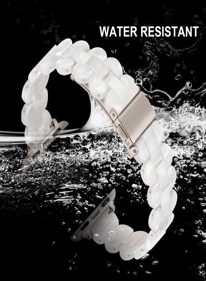 TRUMiRR Band for Apple Watch Series 11 10 46mm / 9 8 7 45mm Starlight Women, Slim Resin Watchband Steel Buckle Strap for iWatch SE 3 2 44mm - Image 4