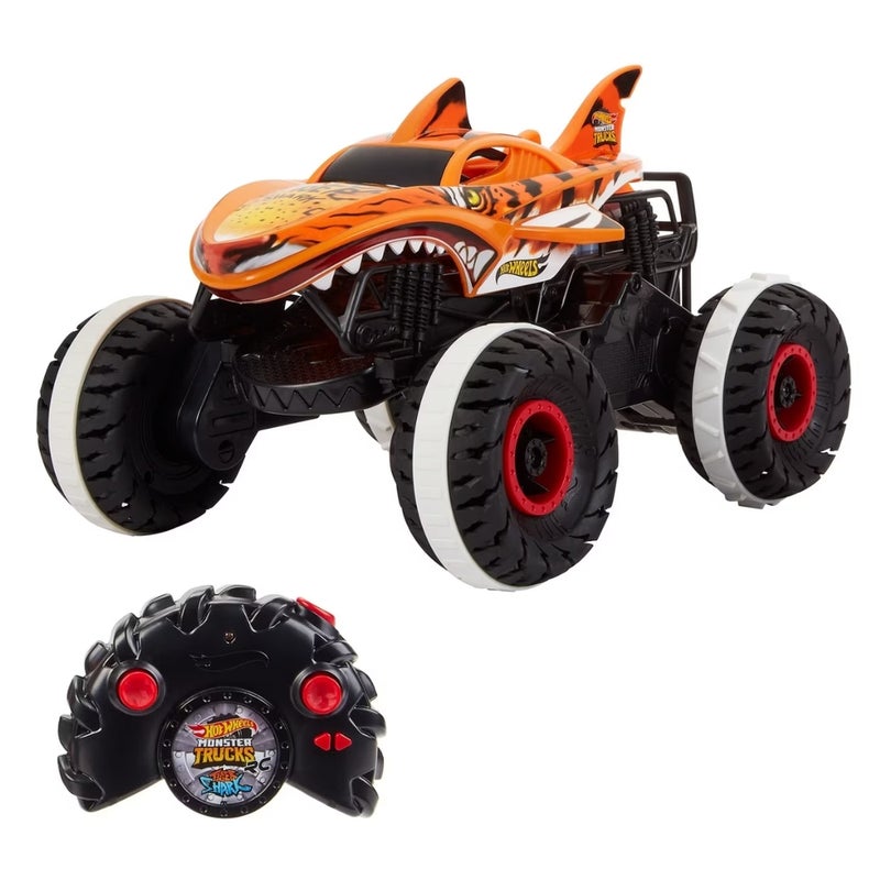 Mattel Games Mattel - Hot Wheels Monster Trucks Unstoppable Tiger Shark 1/15 with Remote Control - HGV87 - Image 1