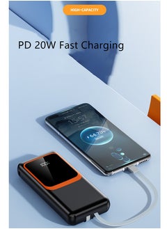 T I G O Super Fast Charging 10000mAh Power Bank With Built in Cables, USB C Battery Pack 4 Outputs 4 Inputs with LED Type C Display, 22.5W and PD 20W Fast Charging Portable Charger Compatible with Smartphones and more  - Image 5