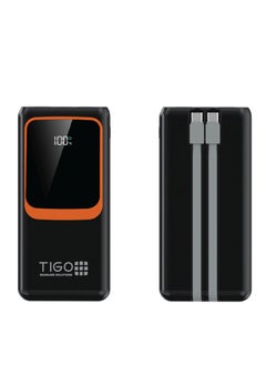 T I G O Super Fast Charging 10000mAh Power Bank With Built in Cables, USB C Battery Pack 4 Outputs 4 Inputs with LED Type C Display, 22.5W and PD 20W Fast Charging Portable Charger Compatible with Smartphones and more  - Image 4