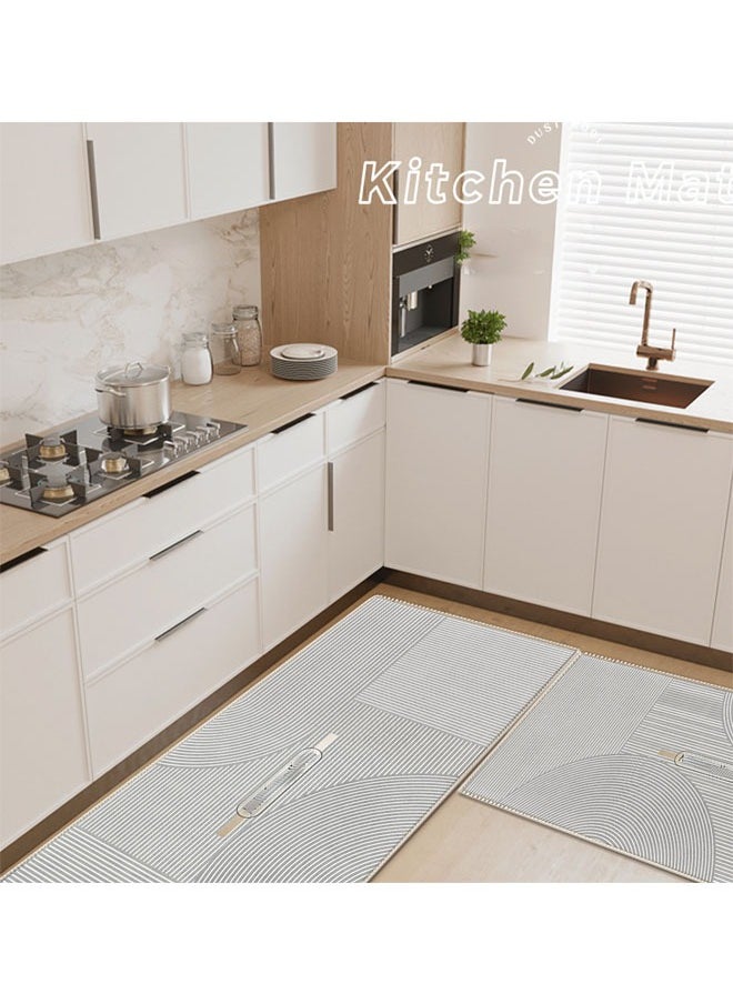 NKX Kitchen Floor Mats Rugs Set, Cushion Floor Carpet, Waterproof, Oil Resistant and Anti-Fatigue PU Standing Mat for Kitchen, Floor, Office, Sink, Laundry 45X150 Cm  - Image 2