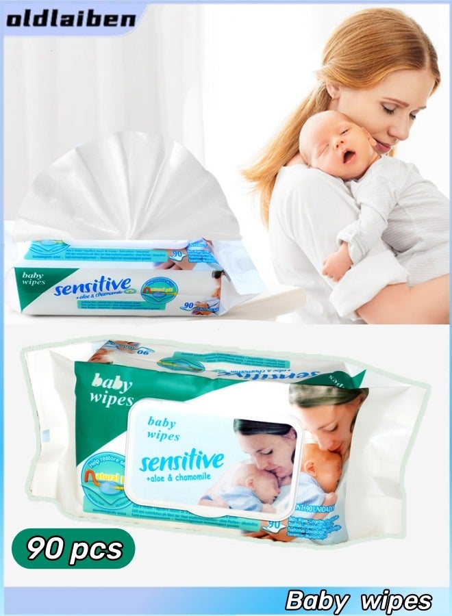 Baby Wipes,Gentle Unscented Baby Wipes,Hypoallergenic & Unscented Baby Wipes,Multi-Use Wipes,Safe For Baby Sensitive Skin Care,Non-Alcoholic,For Babies And Kids  - Image 1