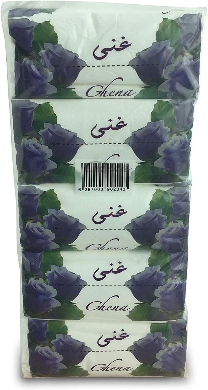 Ghena Soft Facial Tissues – Skin Friendly Recyclable White Paper Face Tissues – Super Absorbent and Strong – 210mm x 200mm – 1 Ply 600 Sheets - Image 1