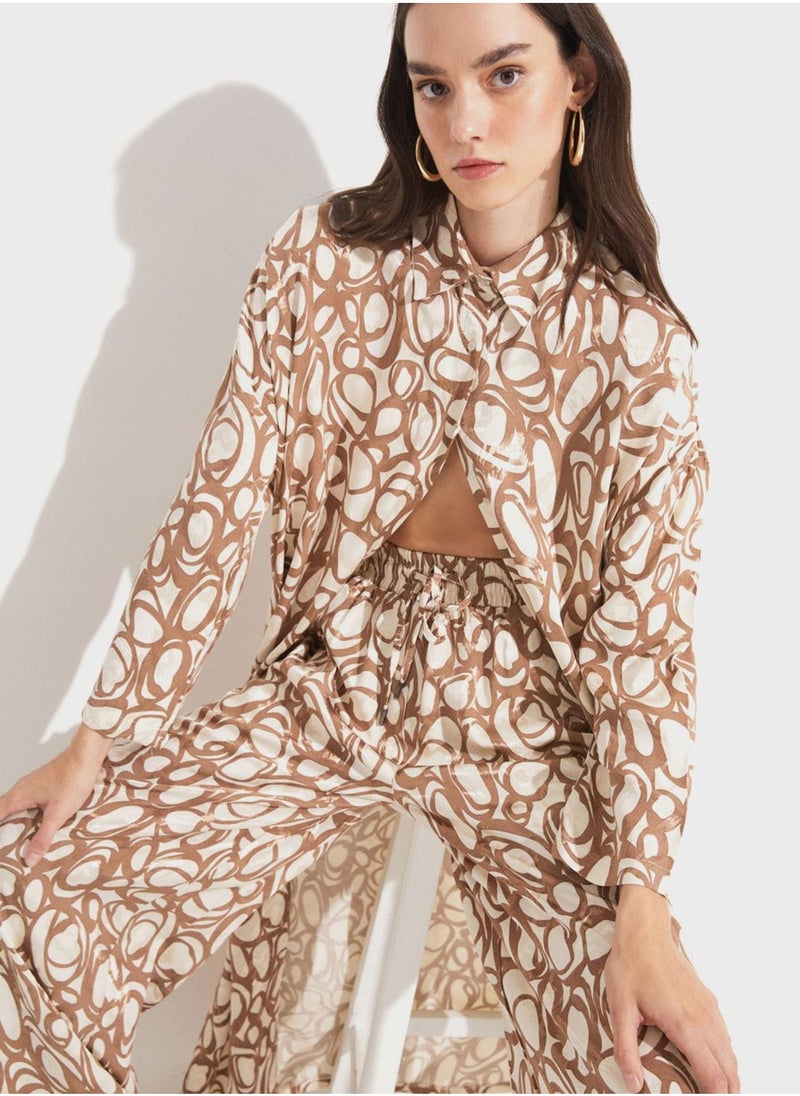 JUNE - Printed Shirt Dress - Image 1