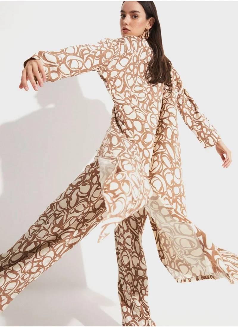 JUNE Cutout Printed Dress