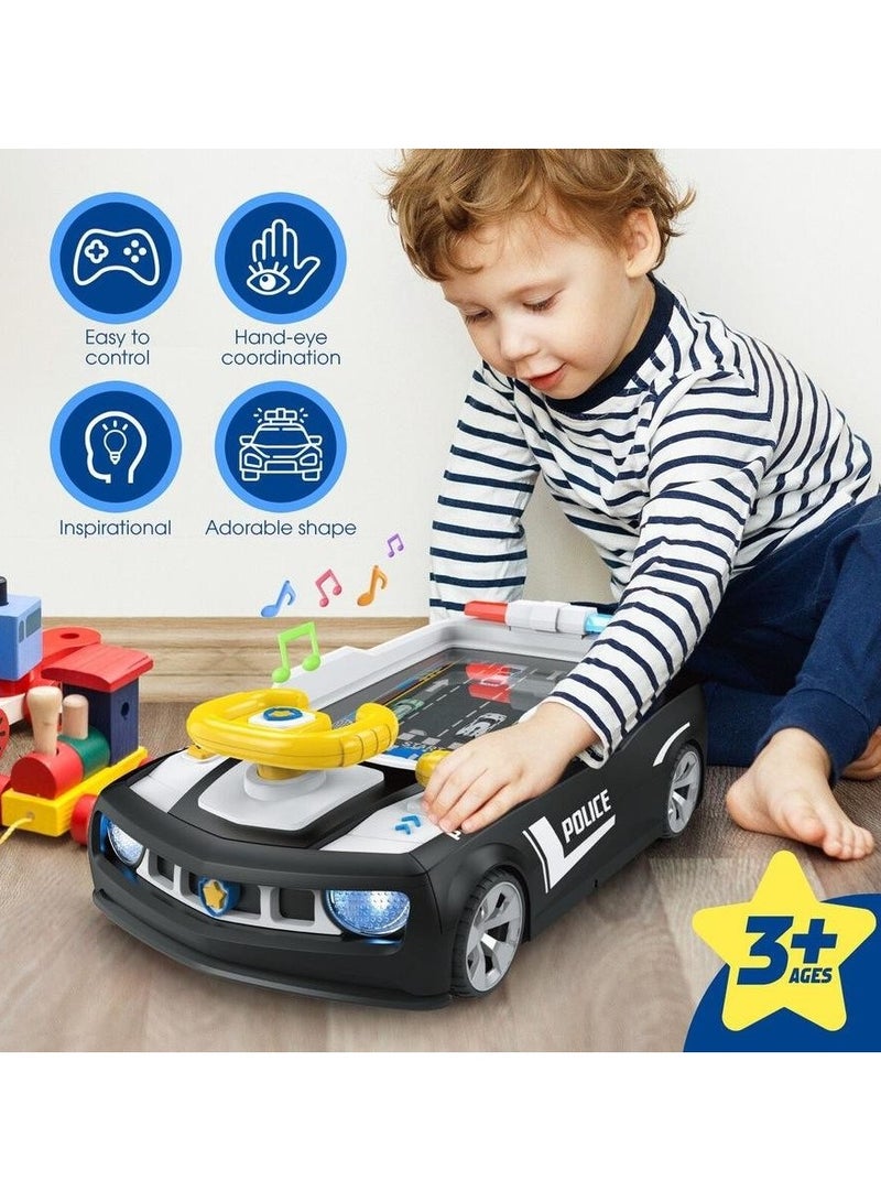 Steering Wheel Racing Game Board Puzzle Entertainment And Leisure Travel Toys Boys Girls Gift-Black  - Image 2