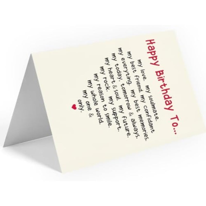 Wife Birthday Card, Funny Romantic Greeting Card for Her from Husband, Cute Bday Card for Girlfriend, Fiancé, Boyfriend, or Him, Love Appreciation Gift Card with Envelope 5x7 Inch - Image 3