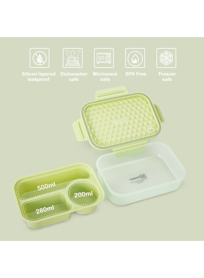 HYDROBREW Smart Serve Bento Lunch Box 980ml - Sage Diamond - Image 4