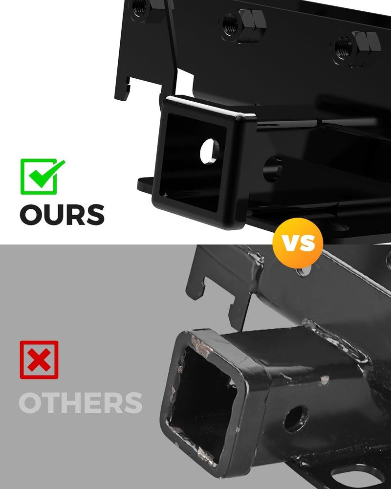 Xprite 2" Inch Rear Towing Hitch Receiver with Harness & Hitch Cover for 2007-2018 Jeep Wrangler JK JKU - Image 4