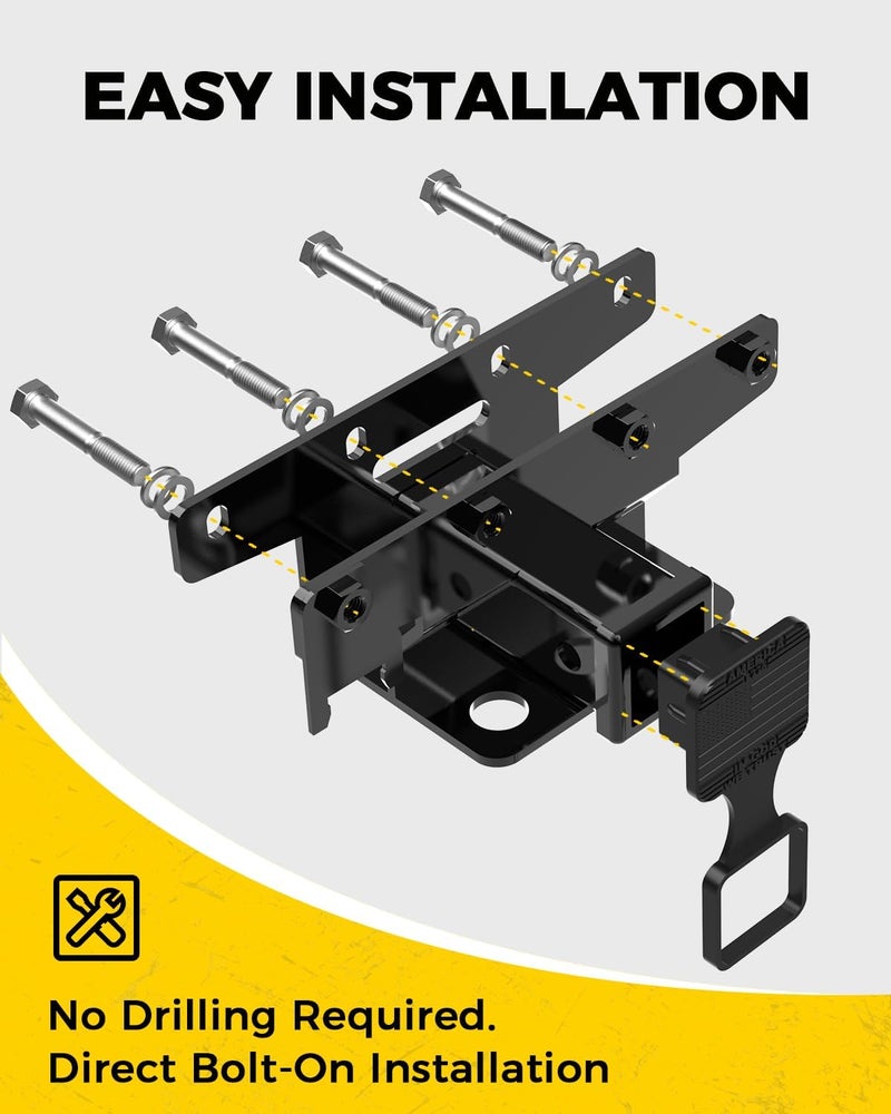 Xprite 2" Inch Rear Towing Hitch Receiver with Harness & Hitch Cover for 2007-2018 Jeep Wrangler JK JKU - Image 2