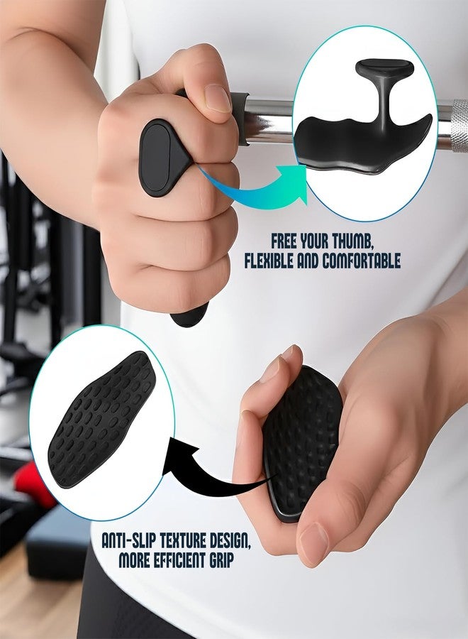 HACER Gym Hand Grips Weight Lifting Gloves Palm Protection Anti-Slip Grip Ergonomic Design for Home Weightlifting Training Workout Men & Women (Set of 1, Black) - Image 3