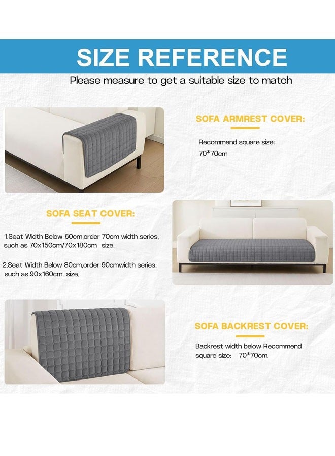 Optico Sofa Slipcover,  Leaves Pattern Plush Sofa Cover, Sofa Protector Non-Slip Super Soft Warm Sectional Couch Cover, Sofa Cover 1 2 3-Seater Couch Cover for Sectional Sofa, Non-Slip Sofa Slipcover for Dogs, Cats, Kids, Pets Furniture Protector - Image 2