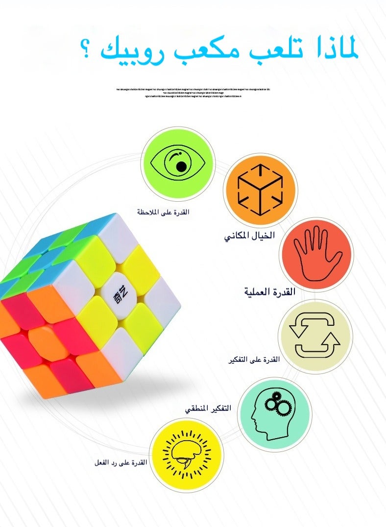 Professional 3x3 Speed Cube 5.6cm - Smooth Anti-Pop Puzzle Cube for Adults & Kids, Competition-Ready Design  - Image 3