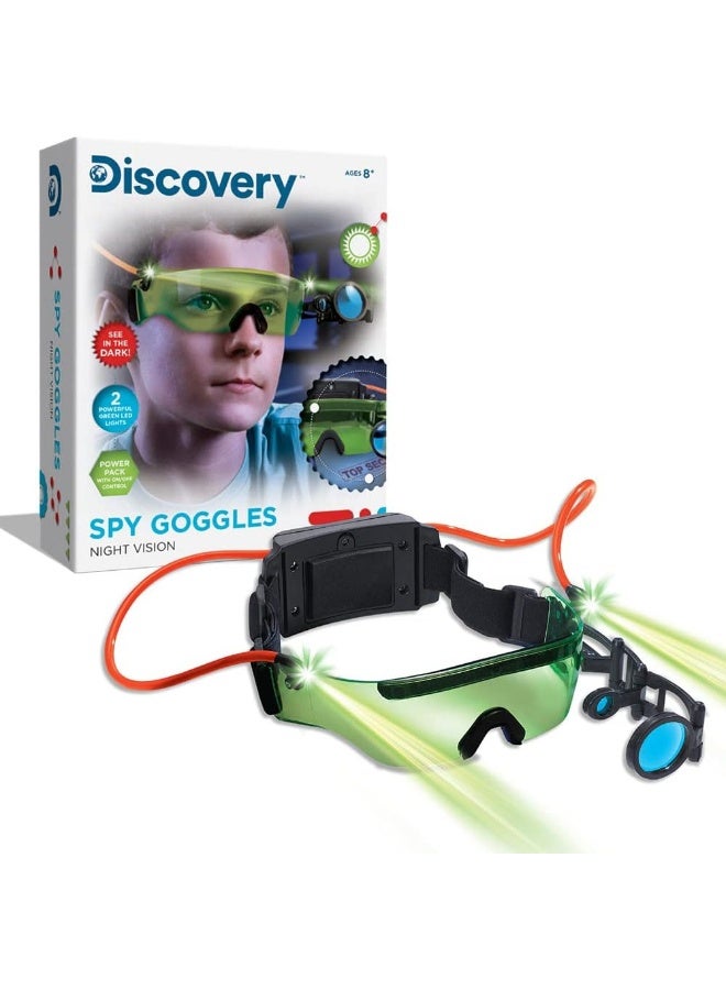 Discovery Toy Spy Goggles Night Vision with Two Green Lights On & Off Control - Image 1