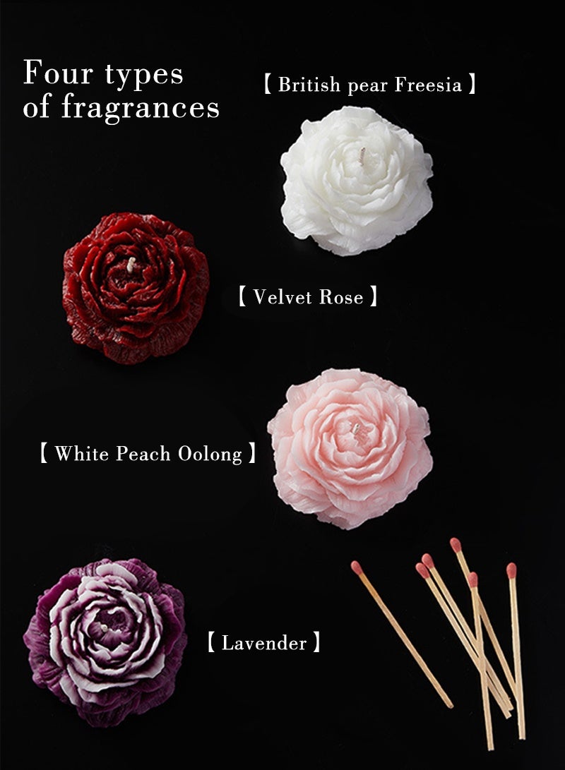 جيوان العلاج بالعطور شمعة هدية مجموعة من 4، شموع عطرية تخفيف الإجهاد للاسترخاء، سبا وحمام، هدايا عيد ميلاد العطلة للنساء، الأم، الزوجة - Image 3