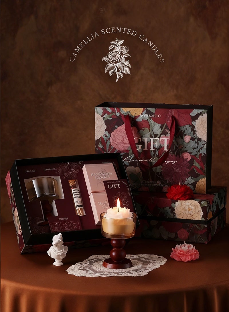 جيوان العلاج بالعطور شمعة هدية مجموعة من 4، شموع عطرية تخفيف الإجهاد للاسترخاء، سبا وحمام، هدايا عيد ميلاد العطلة للنساء، الأم، الزوجة - Image 1