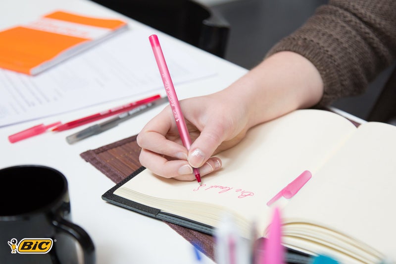 BIC Round Stic Xtra Life Red Ballpoint Pens, Medium Point (1.0mm), 36-Count Pack of Bulk Pens, Flexible Round Barrel for Writing Comfort, No. 1 Selling Ballpoint Pens - Image 1