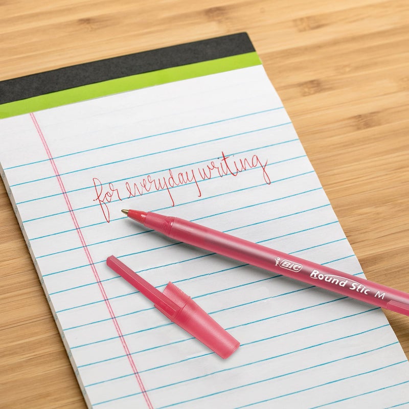 BIC Round Stic Xtra Life Red Ballpoint Pens, Medium Point (1.0mm), 36-Count Pack of Bulk Pens, Flexible Round Barrel for Writing Comfort, No. 1 Selling Ballpoint Pens - Image 2