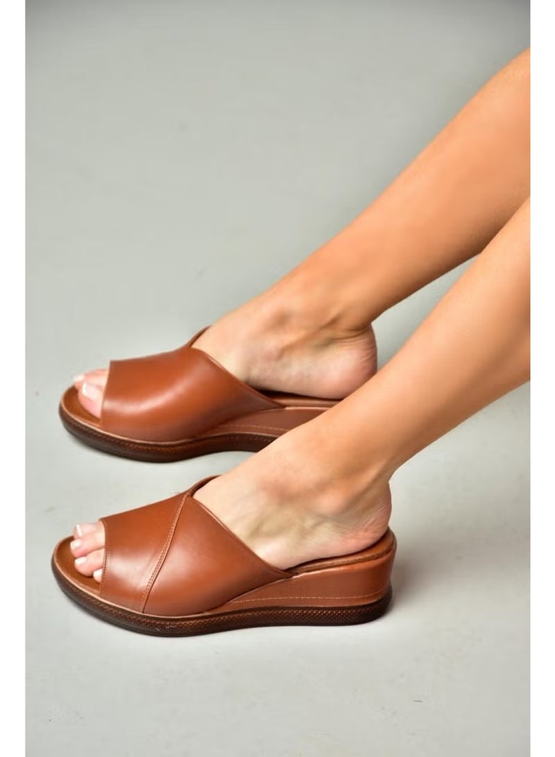 Fox Shoes S674306809 Tan Padding Sole Women's Slippers - Image 1