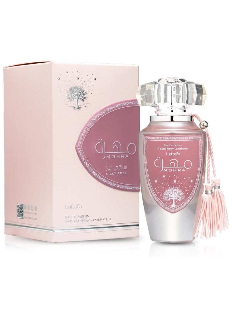LATTAFA MOHRA SILKY ROSE PERFUME For Women 100ml | Extra Long Lasting Luxury Perfume Scent | Eau De Parfume | All Day Fragrance |