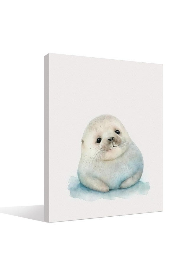BIWSHA Baby Seal Arctic Animal Wall Art - Seal Nursery Decor for Baby, Child, Kids Room, 11x14 Inch - Image 1