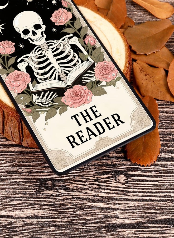 Fleure Esme Halloween Bookmarks Halloween Spooky Skeleton Tarot Metal Bookmark for Book Lovers Gifts Boo Basket Stuffers for Kids Her Him Spooky Season Horror Gift Skull Tarot Card Bookmark for Teens Women Men - Image 5