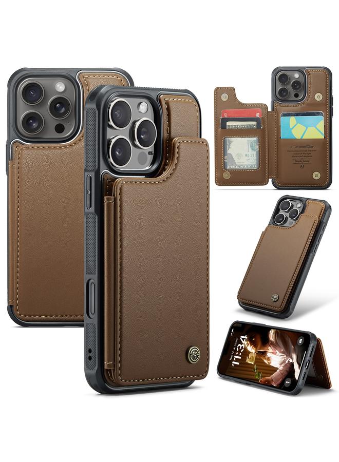 The Bros Case For iPhone 16 Pro C22 Card Slots Holder RFID Anti-theft Phone Case