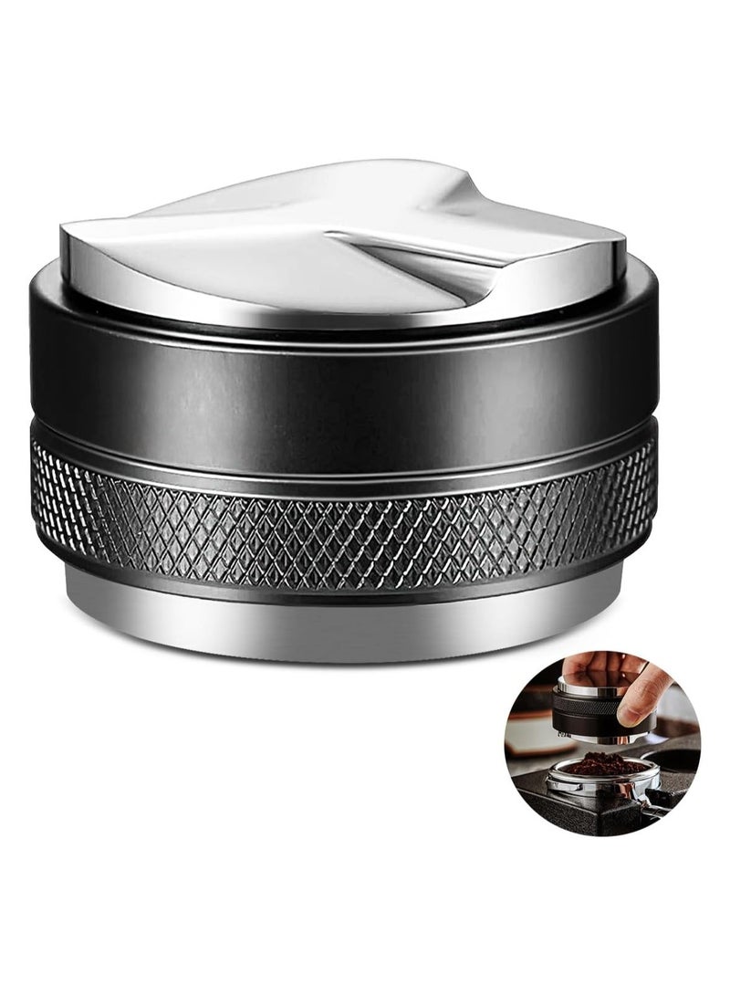 53mm Coffee Distributor and Tamper 2 in 1,Dual Head Coffee Leveler Adjustable Depth,Professional Espresso Hand Tampers - Image 1