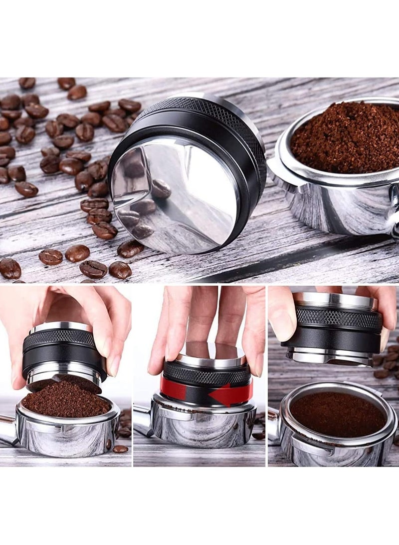 53mm Coffee Distributor and Tamper 2 in 1,Dual Head Coffee Leveler Adjustable Depth,Professional Espresso Hand Tampers - Image 5