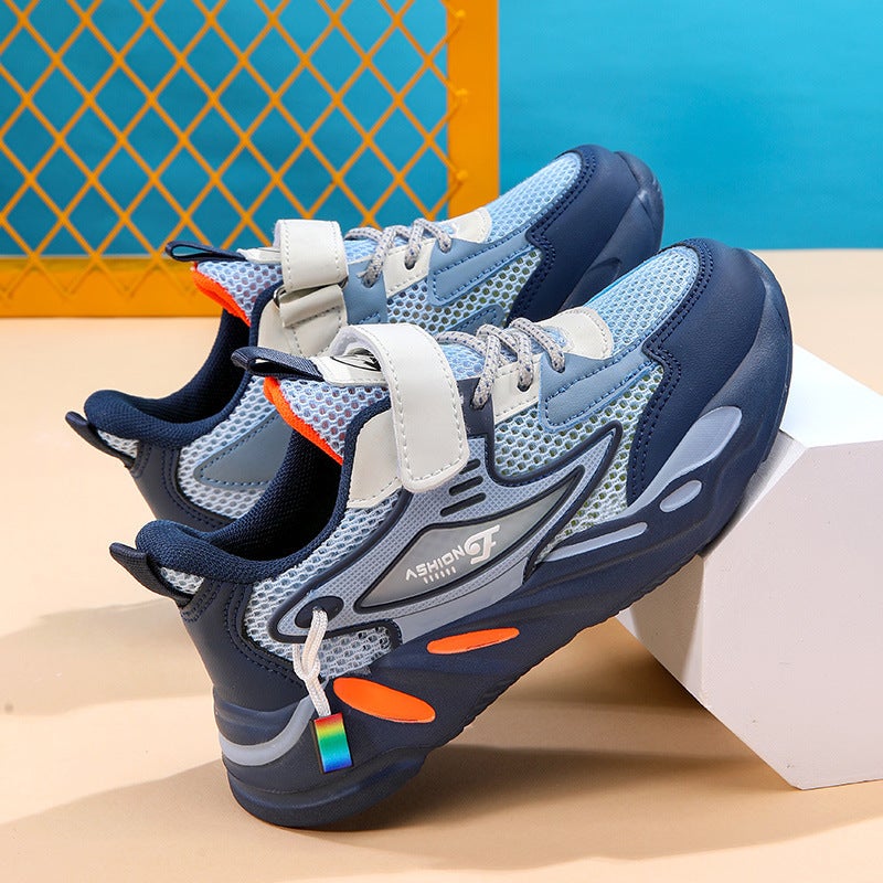 Mesh Sneakers Lightweight Flexible Sole Walking Shoes For Kids Indoor And Outdoor Activities - Image 1