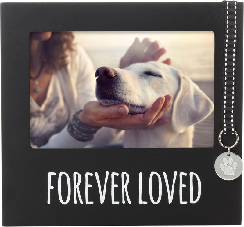 pearhead Forever Loved Pet Keepsake Picture Frame, Photo Frame for Pet Owners and Dog Lovers, Ideal Memorial Gift for Loss of Dog and Pet Remembrance, Wall Mount And Tabletop Frame, Black - Image 1