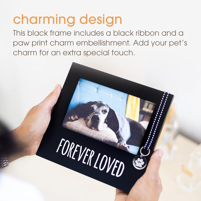 pearhead Forever Loved Pet Keepsake Picture Frame, Photo Frame for Pet Owners and Dog Lovers, Ideal Memorial Gift for Loss of Dog and Pet Remembrance, Wall Mount And Tabletop Frame, Black - Image 4