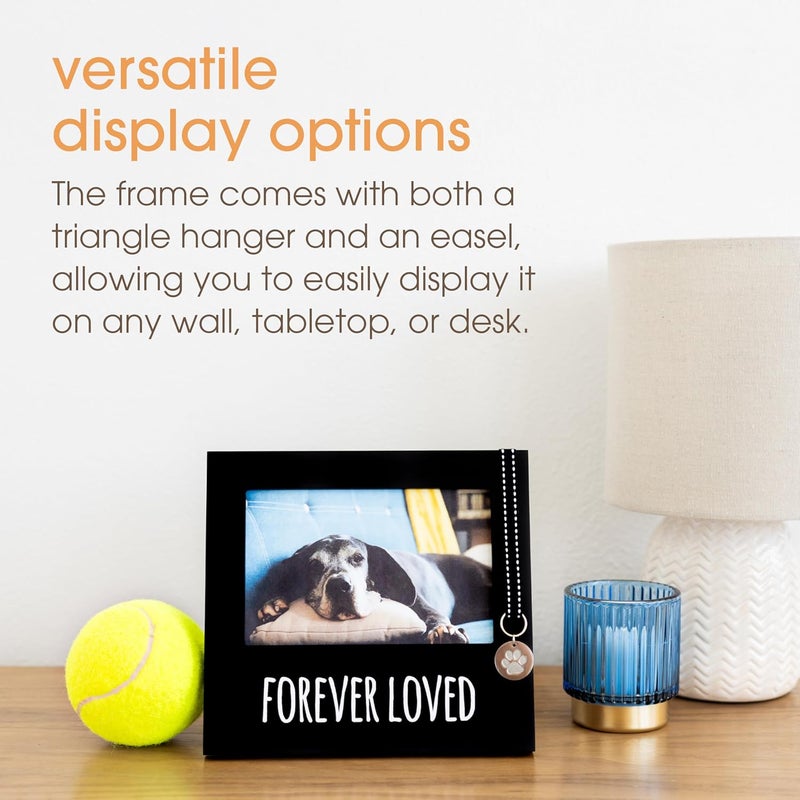 pearhead Forever Loved Pet Keepsake Picture Frame, Photo Frame for Pet Owners and Dog Lovers, Ideal Memorial Gift for Loss of Dog and Pet Remembrance, Wall Mount And Tabletop Frame, Black - Image 5