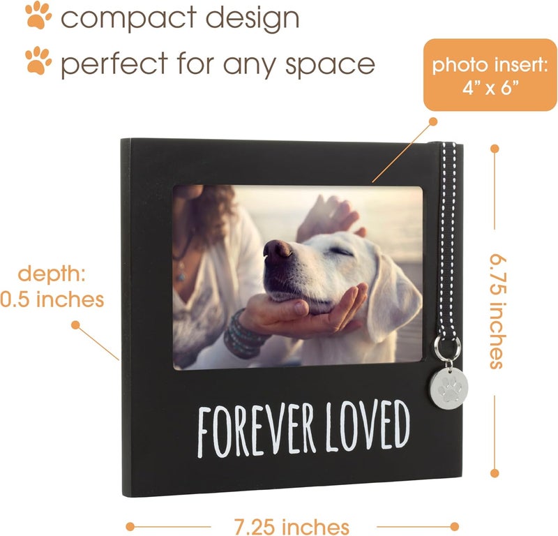 pearhead Forever Loved Pet Keepsake Picture Frame, Photo Frame for Pet Owners and Dog Lovers, Ideal Memorial Gift for Loss of Dog and Pet Remembrance, Wall Mount And Tabletop Frame, Black - Image 3